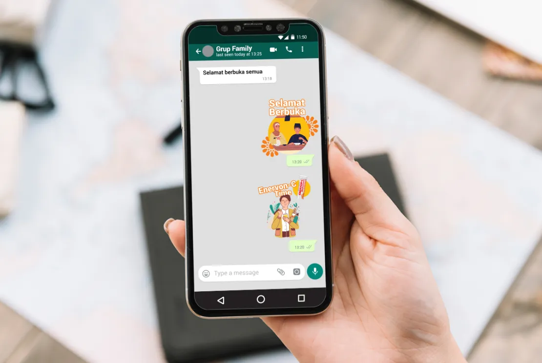 Cara Buat Stiker WhatsApp Enervon-C, Seru untuk Silaturahmi!